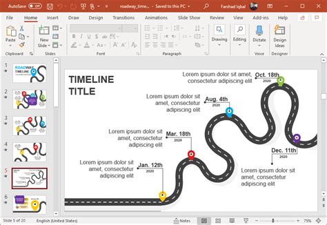 Animated Road Timeline for PowerPoint