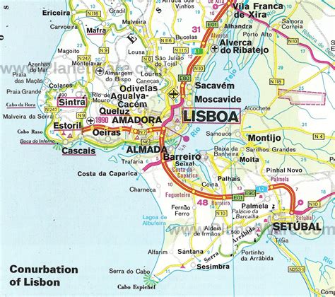 Map of Portugal | Lisbon map, Portugal map, Lisbon