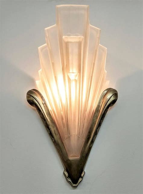 French Art Deco Wall Sconces by Sabino For Sale at 1stdibs