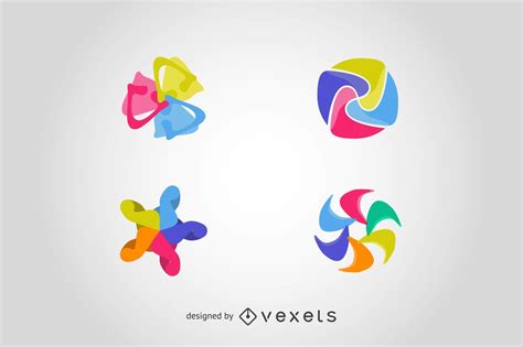 Abstract Logo Design Elements Vector for Free Download | FreeImages