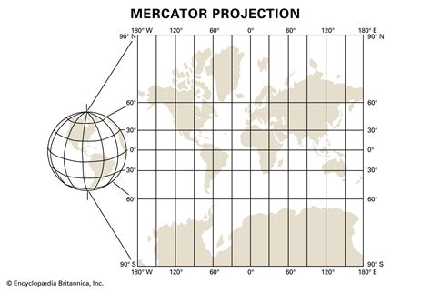 Mercator Projection Map