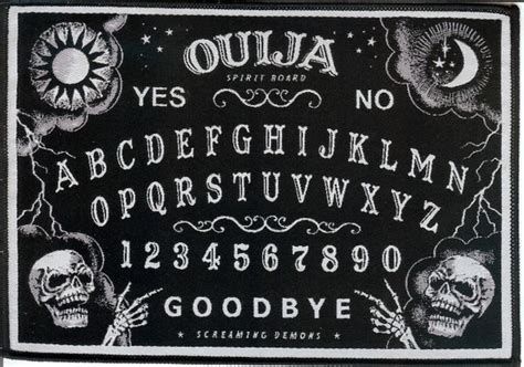 Ouija Board Black & White Big Sew on Patch by Screaming