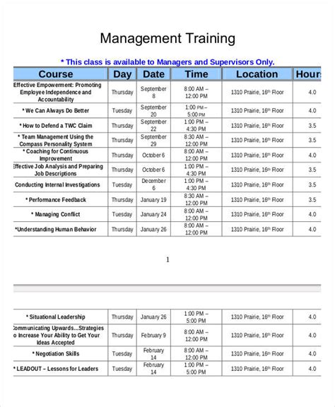 14+ Employee Training Schedule Template - Word, PDF, Google Docs, Apple Pages | Free & Premium ...