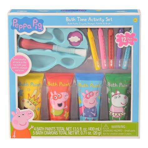 Peppa Pig Bath Time Paint Activity Set, 12 Pieces - Walmart.com - Walmart.com