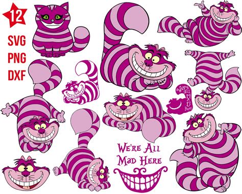 Cheshire Cat svg, Cheshire Cat png, Cheshire Cat dxf, Cheshire Cat cricut, The Cheshire Cat svg ...