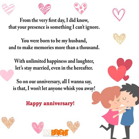 Cute Happy Anniversary Poems For Him or Her With Images | Insbright