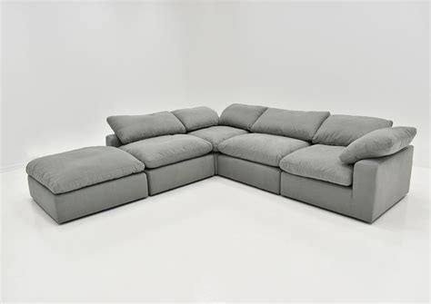 Cloud Sectional Sofa with Chaise - Gray | Home Furniture Plus Bedding