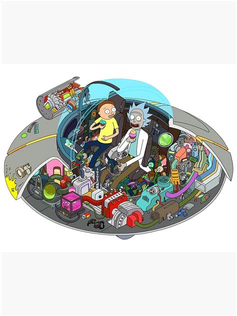 "Rick and Morty spaceship" Poster by androoclopford | Redbubble