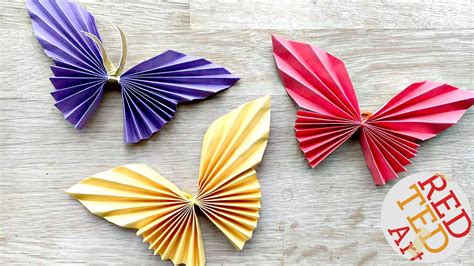 Paper Crafts Ideas Adults Easy Paper Butterfly Red Ted Arts Blog » Craftrating