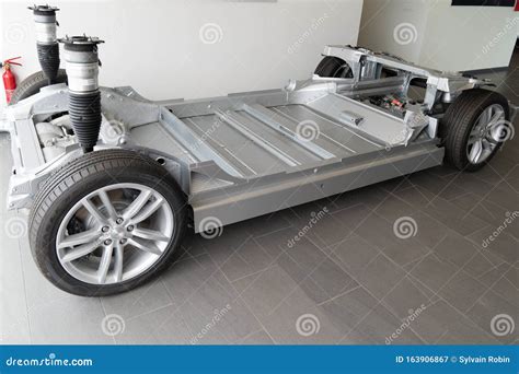 Bordeaux , Aquitaine / France - 11 07 2019 : Tesla Vehicle Electric Ve Car Chassis Real in Store ...