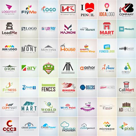 49 Corporate Logos Design Template Set 637475 Vector Art at Vecteezy