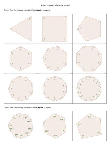 Angles in polygons (including worksheets) | Teaching Resources