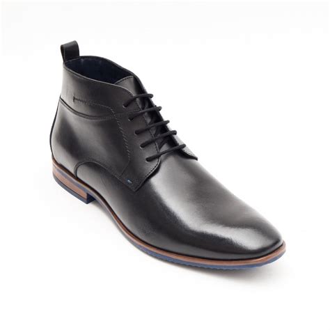 LUCINI Lucini Formal Men Black Leather Formal Heels Lace-Up Boots Wedding Office - Mens from ...