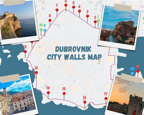 Dubrovnik City Walls Map — Entrances, Stops & More | Kompas.hr