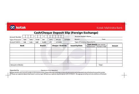 [PDF] Kotak Mahindra Bank Cash Deposit Slip Form PDF - Panot Book