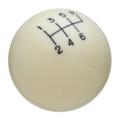 ivory 6 speed reverse upper right shift knob