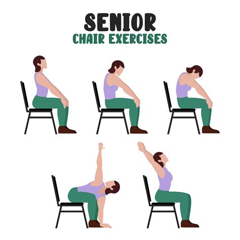 Chair Yoga Exercises For Seniors - 20 Free PDF Printables | Printablee