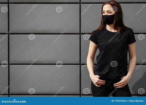 Beautiful Girl Wearing Medical Mask during Coronavirus COVID-19 Epidemic Pandemic Covid-19 ...