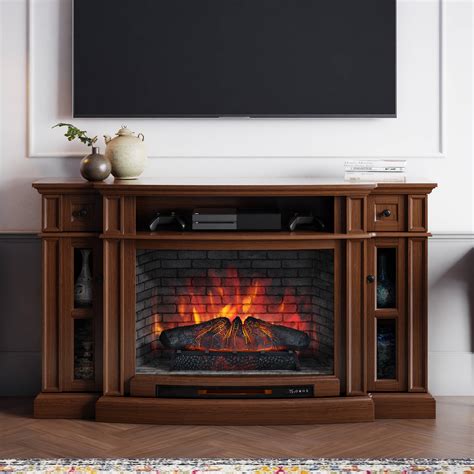 Wood Electric Fireplace TV Stand – I Am Chris