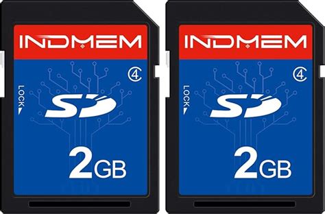 INDMEM SD Card 2GB 2 Packs Class 4 MLC Secure Digital Flash Memory Card Camera Card : Amazon.co ...