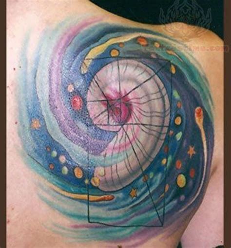 Fibonacci Spiral Galaxy Tattoo On Right Back Shoulder | Spiral tattoos, Galaxy tattoo, Fibonacci ...