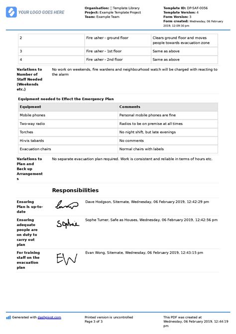 Fire Evacuation Plan Template Word