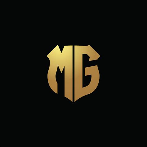 MG logo monogram with gold colors and shield shape design template 4292781 Vector Art at Vecteezy