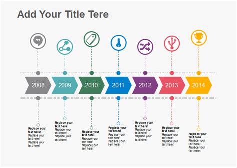 Free Horizontal Arrow Icons Timeline Templates