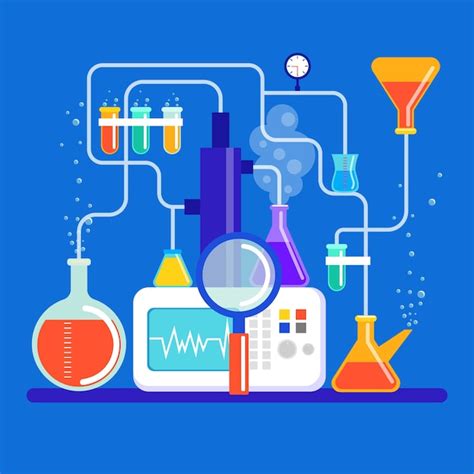 Free Vector | Flat design science lab design