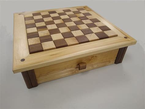 Woodworking Plans - Chess Board with drawer (Paper plans) in 2021 | Chess board, Table saw, Diy ...