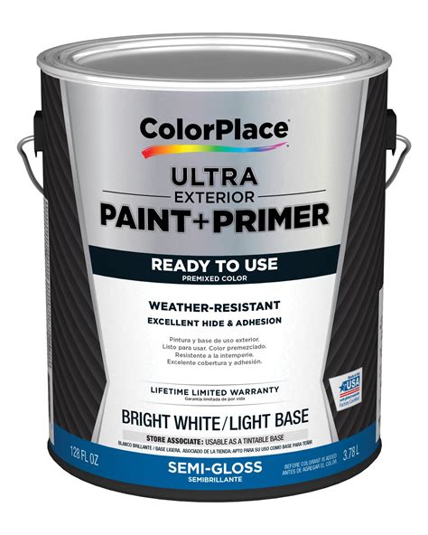 Color Place Ultra Semi-Gloss Exterior Paint & Primer Light Base 1-Gal - Walmart.com - Walmart.com