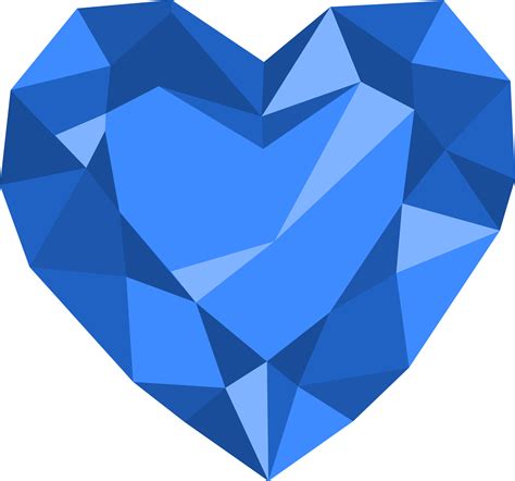 Blue Heart Diamond PNG Transparent | OnlyGFX.com