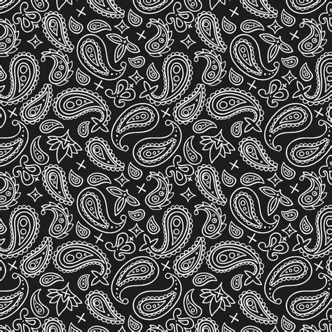 Bandana Pattern Vector Black And White