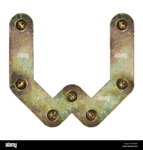 Old metal alphabet letter W Stock Photo - Alamy