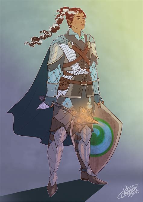 Alana, our precious half-elf cleric of the Wild... - Blueberrymess, art blog.