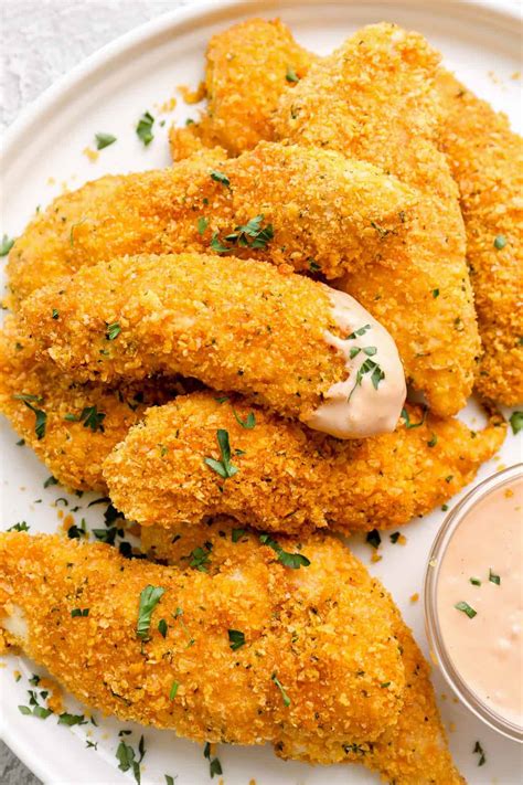 Baked Chicken Tenders (Crispy Cornflake Crust) Recipe - Easy Chicken Recipes