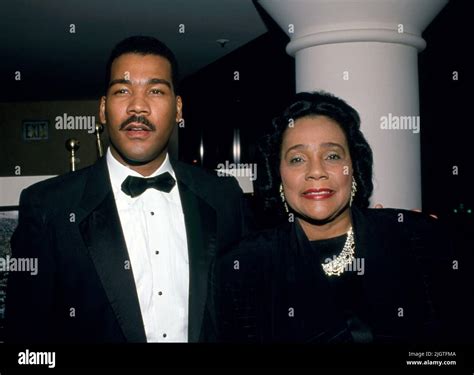 Dexter King and Coretta Scott King at the AFI Tribute to David Wolper - May 2, 1990 at Lowe's ...