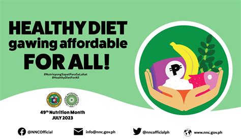 Nutrition Month Theme 2023: “Healthy diet, gawing affordable for all!” – THE FILIPINO SCRIBE