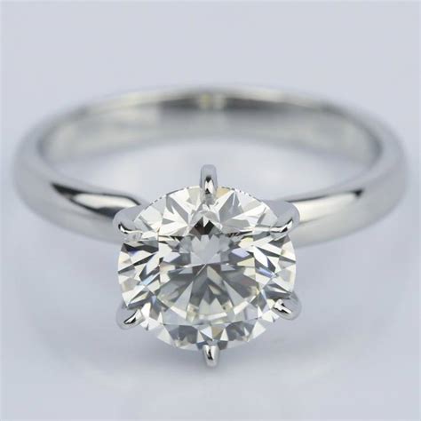 2 Carat Diamond Solitaire Engagement Ring in Platinum