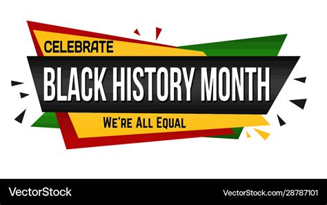 Black history month banner design Royalty Free Vector Image