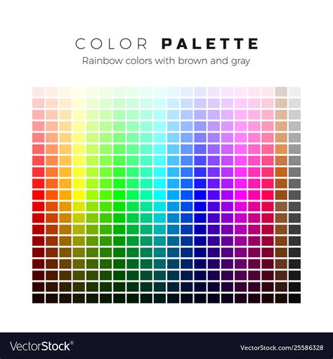 Colorful palette set bright colors rainbow Vector Image