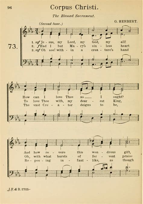 Catholic Church Hymnal with Music 73b. Jesus, my Lord, my God, my all! | Hymnary.org