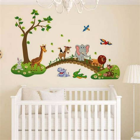 Cartoon Animals Removable Wall Decal Stickers Kids Baby Nursery Room Decor - Walmart.com ...