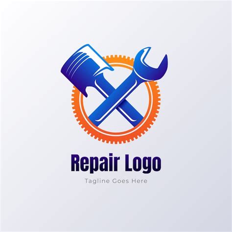 Free Vector | Mechanical repair logo design