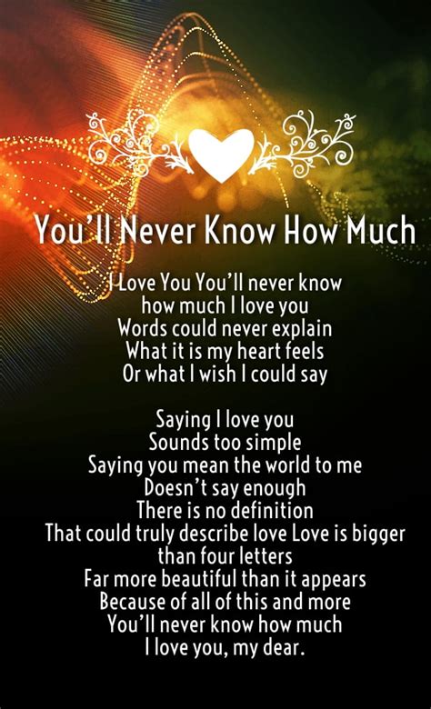 How Much I Love You Poems for him and her images - Quotes Square