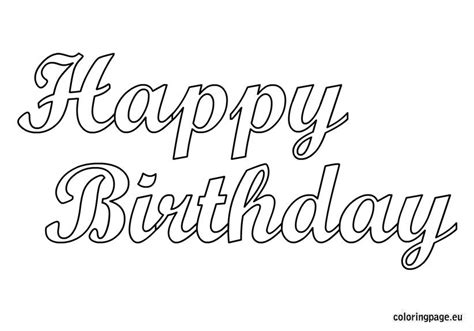 "Birthday" banner coloring page images - Google Search | Birthday coloring pages, Happy birthday ...