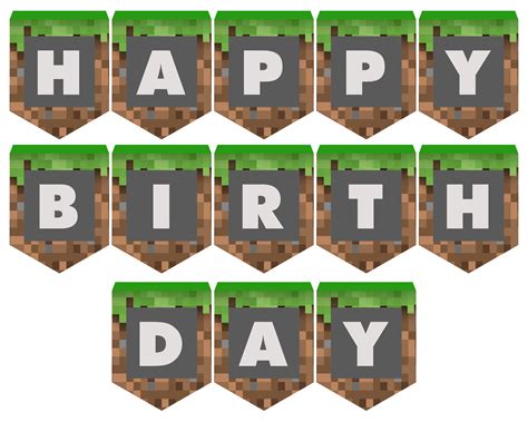 Minecraft Happy Birthday Card - 10 Free PDF Printables | Printablee