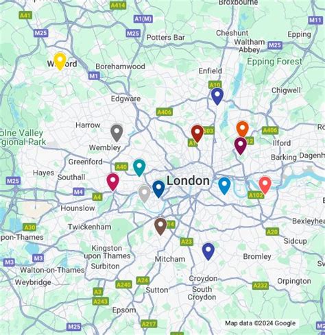 London football stadiums map - Google My Maps