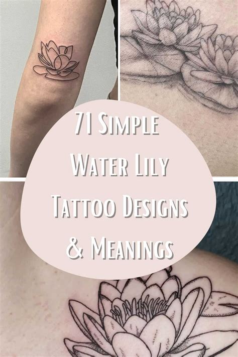 71 Simple Water Lily Tattoo Designs & Meanings - Tattoo Glee