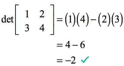 Determinant of 2x2 Matrix | ChiliMath